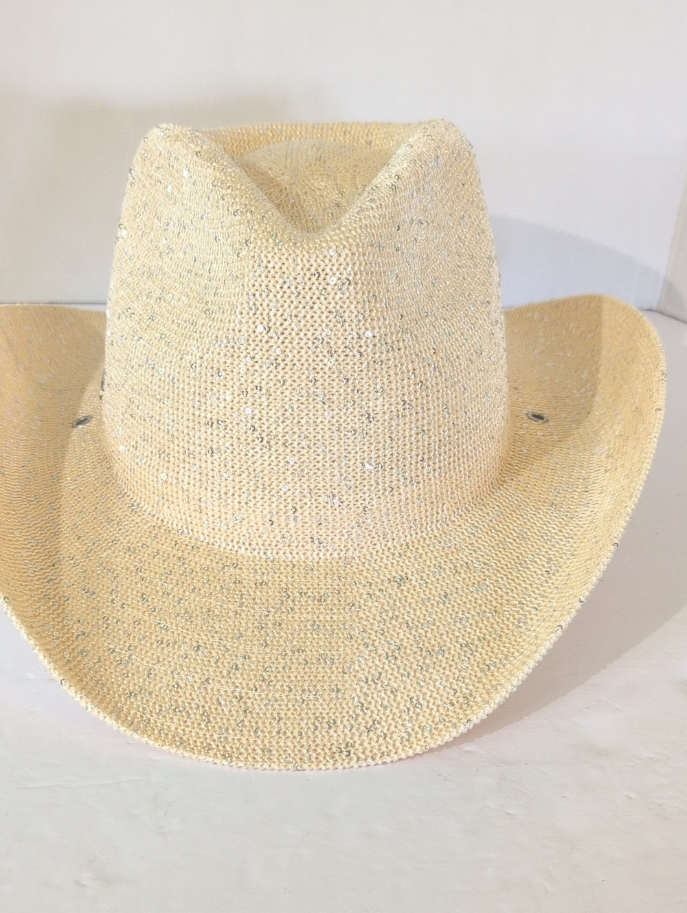 NWT Sun N Sand Sparkle Western Cowboy Hat Natural Ivory One Size